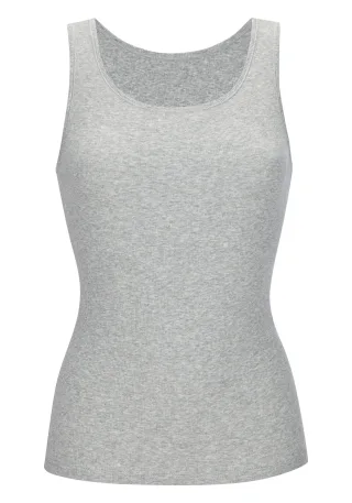 Copenhagen Studios CPH Top woven logo 1x grey melange - Gr. - M
