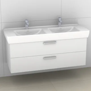 Artiqua 415 Waschtischunterschrank für Pro A 814967 Weiß Glanz, 415-WU2L-L30-7050-68 415-WU2L-L30-7050-68