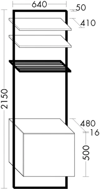 Burgbad Paneelsystem rc40 System PG2 2160x590x480 Eiche Natur, SFYT059RF4100 SFYT059RF4100