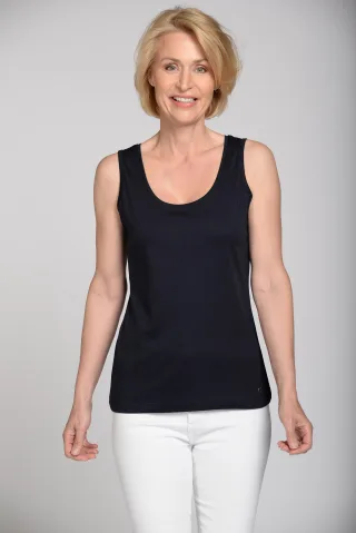 CLARINA - Ganzjahres NOS Rdh.-Top, uni 623 marine - Gr. - 42