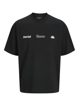 JACK&JONES - JCOINFINITY PLACEMENT TEE SS CREW NECK black - Gr. - L
