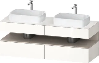 Duravit Qatego Konsolenwaschtischunterbau wandhängend Weiß Hochglanz 1600x550x600 mm - QA47790912200 QA4779091220000