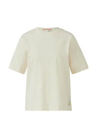 Q/S designed by - Uni-Shirt im Loose Fit beige - Gr. - XXL