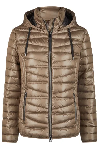 Barbara Lebek - Jacke Down Free mit Kapuze nougat - Gr. - 36