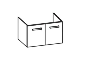 Artiqua 412 Waschtischunterschrank für Connect Air E0279, Castello Eiche quer NB, 412-WU2T-I62-7134- 412-WU2T-I62-7134-426