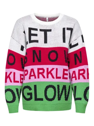 ONLY - ONLXMAS HOHO LS PULLOVER KNT Cloud Dancer - Gr. - XS