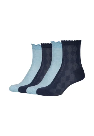 Camano Socken "Socken ca-soft structured 4er Pack" 4er Pack Extra weiche Bündchen ohne Druckgefühl, Verstärkte Ferse und Spitze für mehr Halt