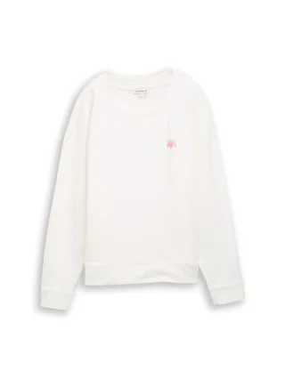 Tom Tailor - Sweatshirt mit Rückenprint whisper white - Gr. - XXL