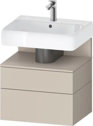 Duravit Qatego Waschtischunterbau wandhängend Taupe Supermatt 590x470x590 mm - QA4393091830000 QA4393091830000