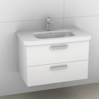 Artiqua 411 Waschtischunterschrank für DuraStyle 232080 Weiß Glanz, 411-WU2L-D41-7050-68 411-WU2L-D41-7050-68