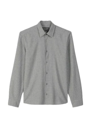 Marc OPolo Casual - Hemd aus leichtem Bio-Baumwoll-Flanell blau/grau - Gr. - XXL