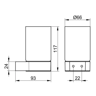 Keuco Glashalter Plan 14950, 14950019000