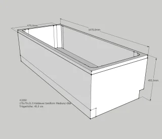 Neuesbad Wannenträger für Kaldewei Saniform Medium Nr.245/246 170x70 (2s) SW11160