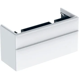 Geberit Smyle Square Unterschrank für Dopppelwaschtisch m. 2 Schubladen, 118,4x61,7x47cm, weiß, 5003 500356001