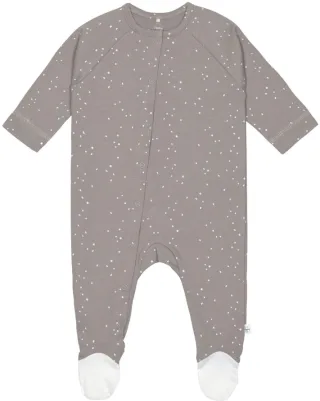 Lässig Pyjama GOTS mit Fuß 50/56 Sprinkle taupe