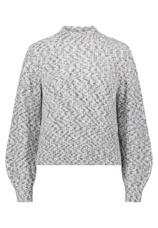 Betty & Co - Strickpullover schwarz/weiß - Gr. - 42