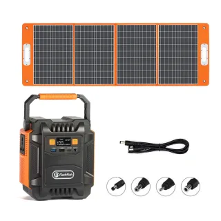 [EU Direct] FlashFish A201 48000mAh 172Wh 200W 220V Power Station with TSP 18V 100W Foldable Solar Panel, Emergency Ener