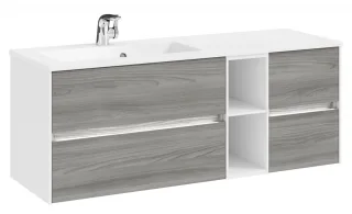 Pelipal Serie 6010 Waschtischunterschrank 6010-WTUSL04, B:1320, H:512, T:493mm 6010-WTUSL04