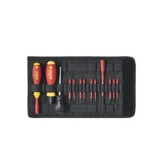 Wiha Drehmoment-Schraubendreher Set TorqueVario -S electric 0,8-5,0 Nm gemischt 14-teilges Set variabel einstellbare Drehmomentbegrenzung mit...