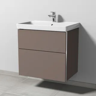 Sanipa 3way Waschtischunterbau zu Villeroy & Boch Avento Waschtisch mit 2 Auszügen, Taupe-Matt BP6221T