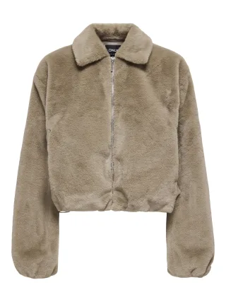 ONLY - ONLDANA FAUX FUR JACKET CC OTW Silver Mink - Gr. - XS