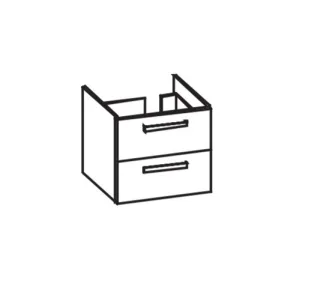 Artiqua 412 Waschtischunterschrank für Connect Space E1325 Becken rechts, Eiche Ribbeck quer NB, 412 412-WU2L-I56-7187-444