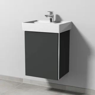 Sanipa 3way Waschtischunterbau zu Villeroy & Boch Collaro Waschtisch mit 1 Tür, Graphit-Matt BP8301B
