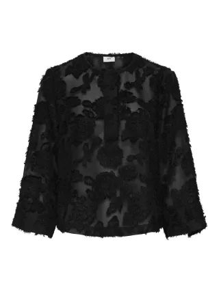 JDY - JDYMAIA 7/8 HALF PLACKET TOP WVN black - Gr. - L