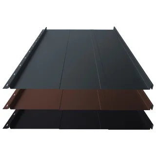Stehfalz Panel Retro 25 | Dach & Wand | 0,60 mm | Aluminium | Prägung | 554mm Breite | 25 µm Matt
