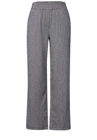 Cecil - Straight Leg Crepe Hose blau - Gr. - L/28