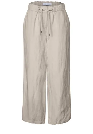 Cecil - Wide Leg Hose aus Leinenmix beige - Gr. - S/26