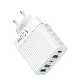 5-Port USB PD Charger 3USB-A+2USB-C PD QC3.0 Fast Charging Wall Charger Adapter EU Plug US Plug for iPhone 15 14 13 Pro