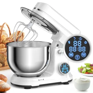 [EU Direct] BioloMix 5L Kitchen Food Stand Mixer 1200W 11-Speeds DC Motor Digital OLED Screen Electric Food Mixer with D