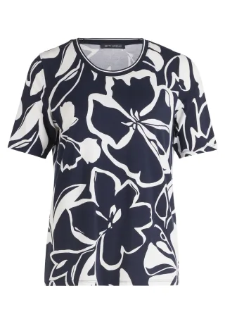 Betty Barclay - Basic Shirt dunkelblau/weiß - Gr. - 38