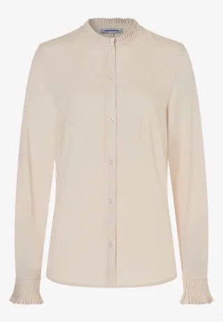 MORE & MORE - Bluse aus fließendem Crêpe beige - Gr. - 42