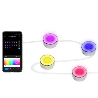BlitzWill® BW-SS1 Smart Outdoor Eaves Light 14.5m LED String Music Sync Works With Alexa & Google Assistant Waterproof f