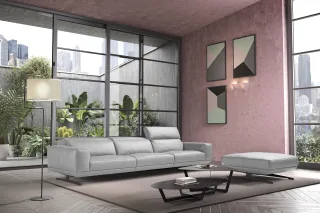 Egoitaliano 3-Sitzer "Gloria, super bequem, hochwertige Verarbeitung, edles Design, Megasofa" beidseitig verstellbare Rückenelemente, mit Designmetallfüßen