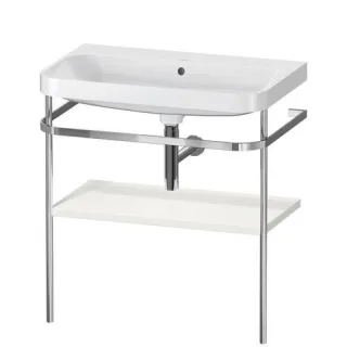 Duravit Happy D.2 Plus c-shaped Set mit Metallkonsole Nordic Weiß Seidenmatt 775x490x850 mm - HP4837 HP4837N3939