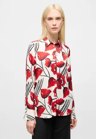 ETERNA - Bluse Viskose Langarm creme - Gr. - 40/Langarm