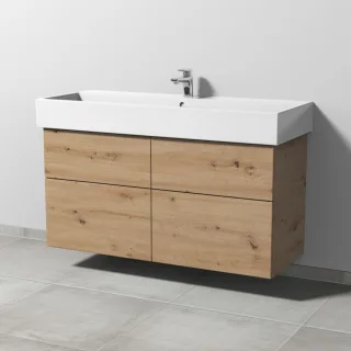 Sanipa 3way Waschtischunterbau zu Duravit Vero Air Waschtisch mit 2 Auszügen, Eiche Natural-Touch SM43685