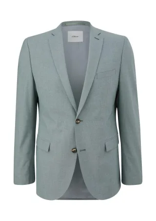 s.Oliver BLACK LABEL - Slim: Sakko aus Viskosemix grün - Gr. - 54