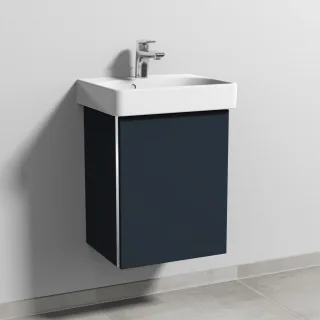 Sanipa 3way Waschtischunterbau zu Geberit Smyle Square Waschtisch mit 1 Tür, Marine-Matt BP6691R