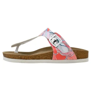DOGO Zehentrenner "Lila Zehentrenner Planty Damen Sandalen, Lila Zehentrenner" Handgefertigt
