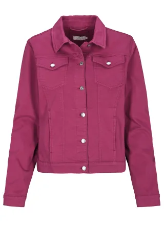 CLARINA - Jeansjacke beere - Gr. - 46