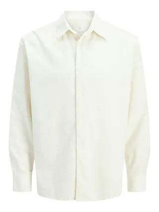 JACK&JONES - JPRCCASCOT CORDUROY L/S SHIRT Cloud Dancer - Gr. - L