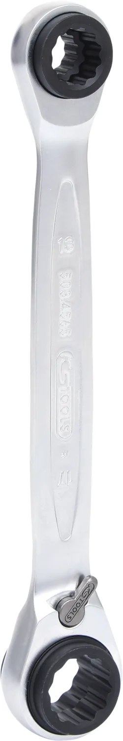 KS Tools 4 in 1 GEARplus umschaltbar Doppel-Ratschenringschlüssel - 503.4565