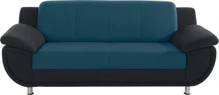 TRENDMANUFAKTUR 3-Sitzer "Rondo 3, zeitlos und modern, bequem, Materialmix" wahlweise mit Federkern, extrabreite Armlehnen zum Relaxen