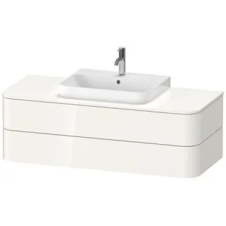 Duravit Happy D.2 Plus Konsolenwaschtischunterbau wandhängend Weiß Hochglanz 1300x550x408 mm - HP497 HP4972022220010
