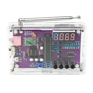 FM Radio DIY Electronic Kit Adjustable Frequency 87-108MHz Digital Display DIY Soldering Project Practice Solder RDA5807