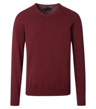 CASAMODA - Pullover mit V-Ausschnitt rot - Gr. - 3XL